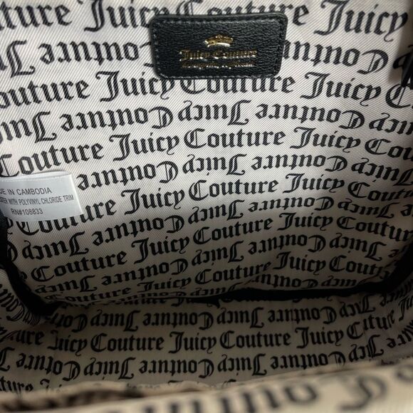 Juicy Couture Metallic quilted silver Backpack with black trim. - Picture 16 of 16